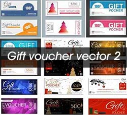 25套矢量的礼券/优惠券模板：Gift voucher vector #2